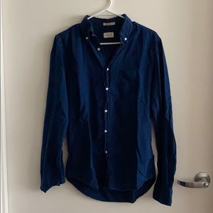 Navy Button-Down Polo